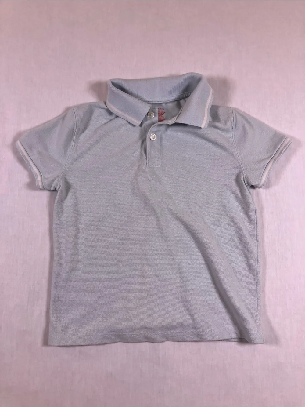 Cat & Jack Pale Blue Polo Shirt with Contrast Trim